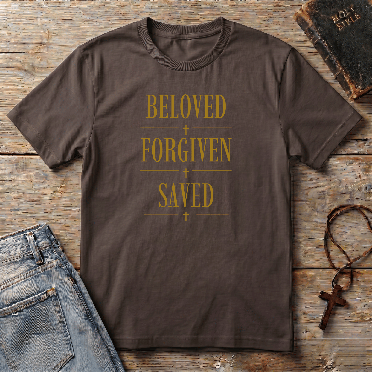 Beloved Forgiven Saved T-Shirt