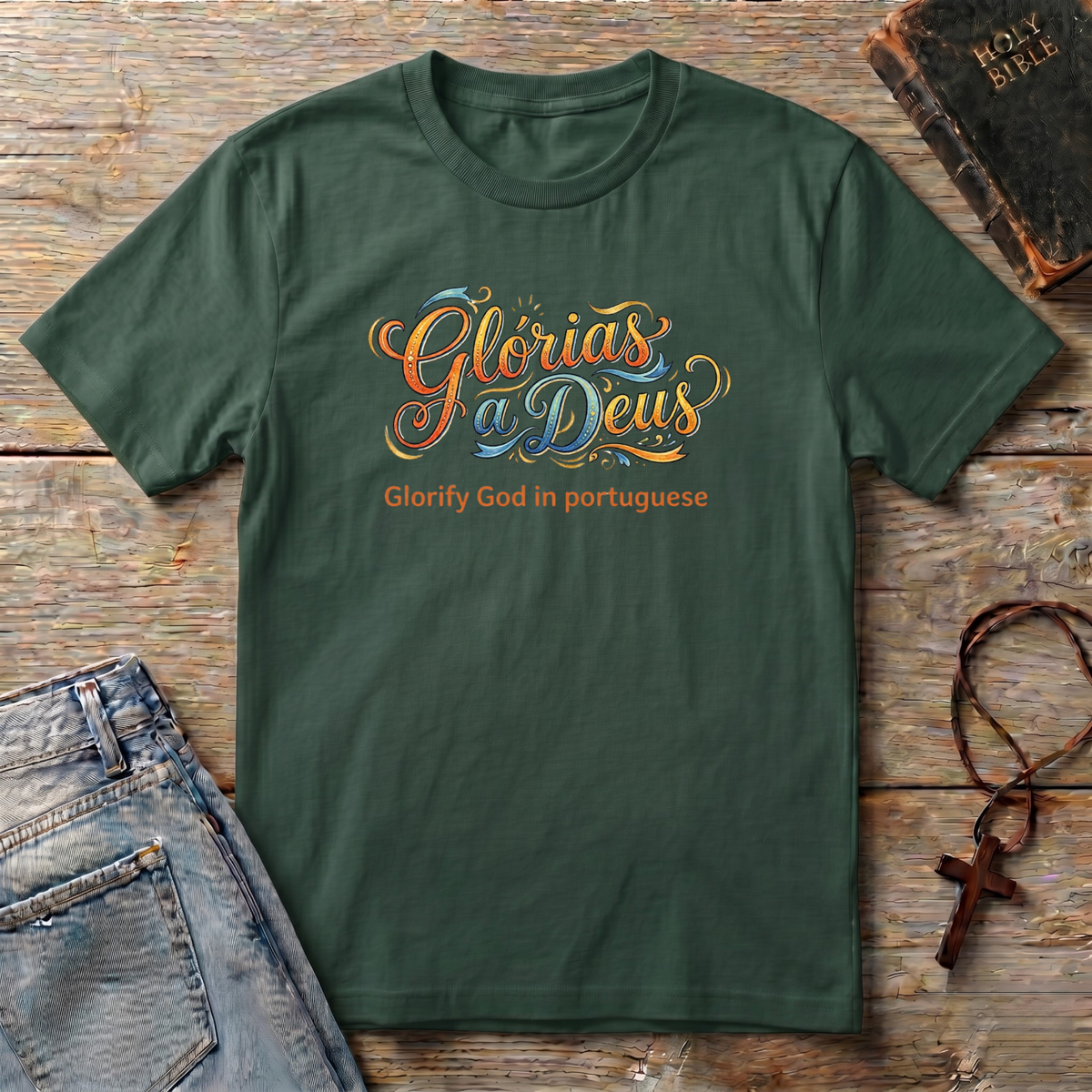 Glorify God in portuguese T-Shirt