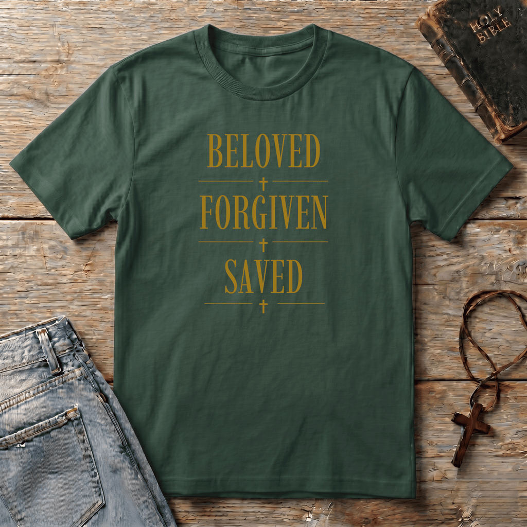 Beloved Forgiven Saved T-Shirt