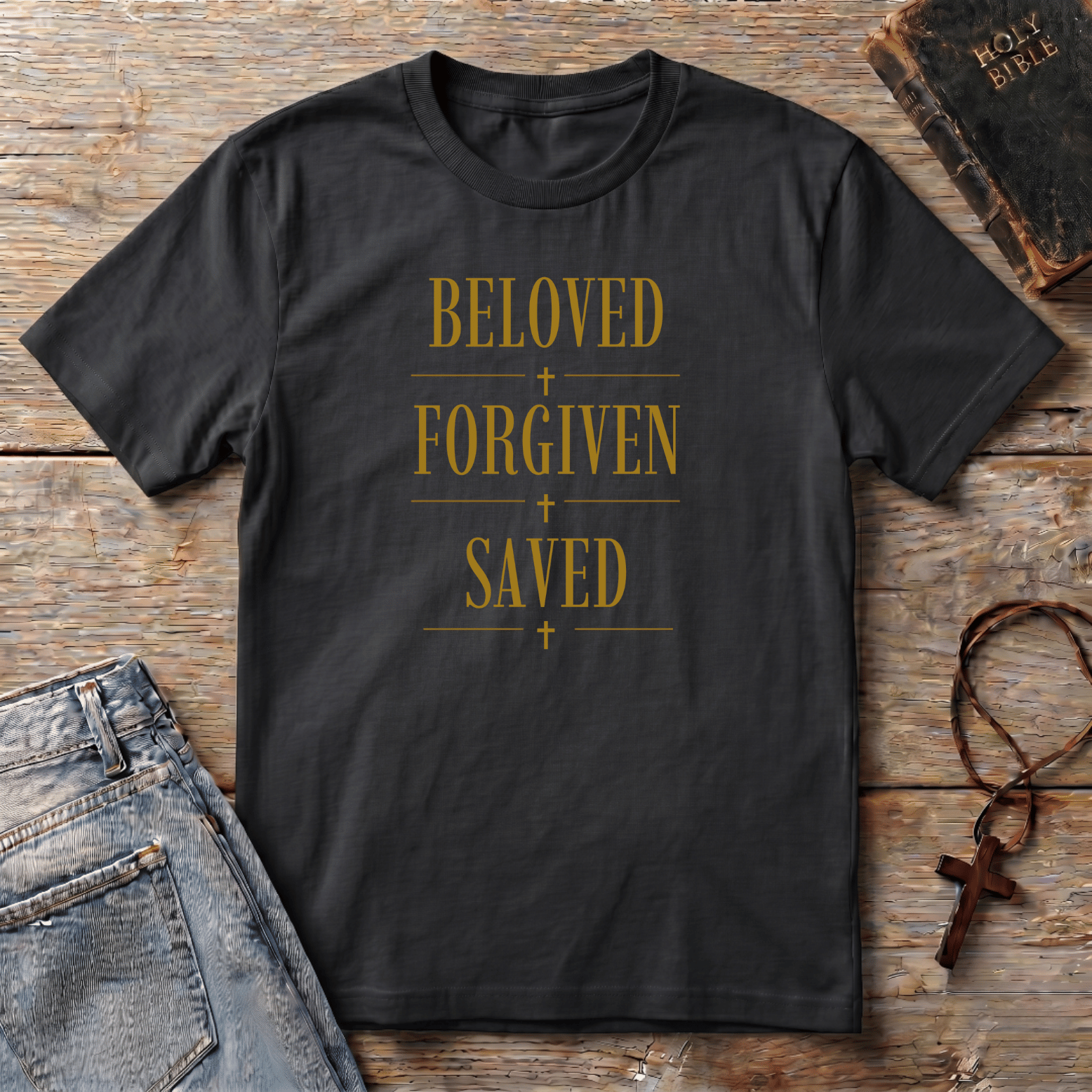 Beloved Forgiven Saved T-Shirt