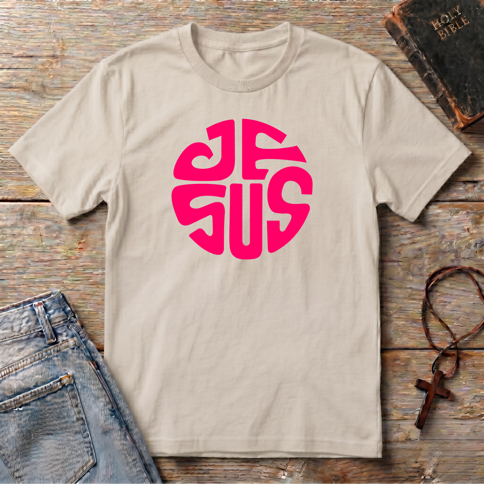 JESUS (round) T-Shirt
