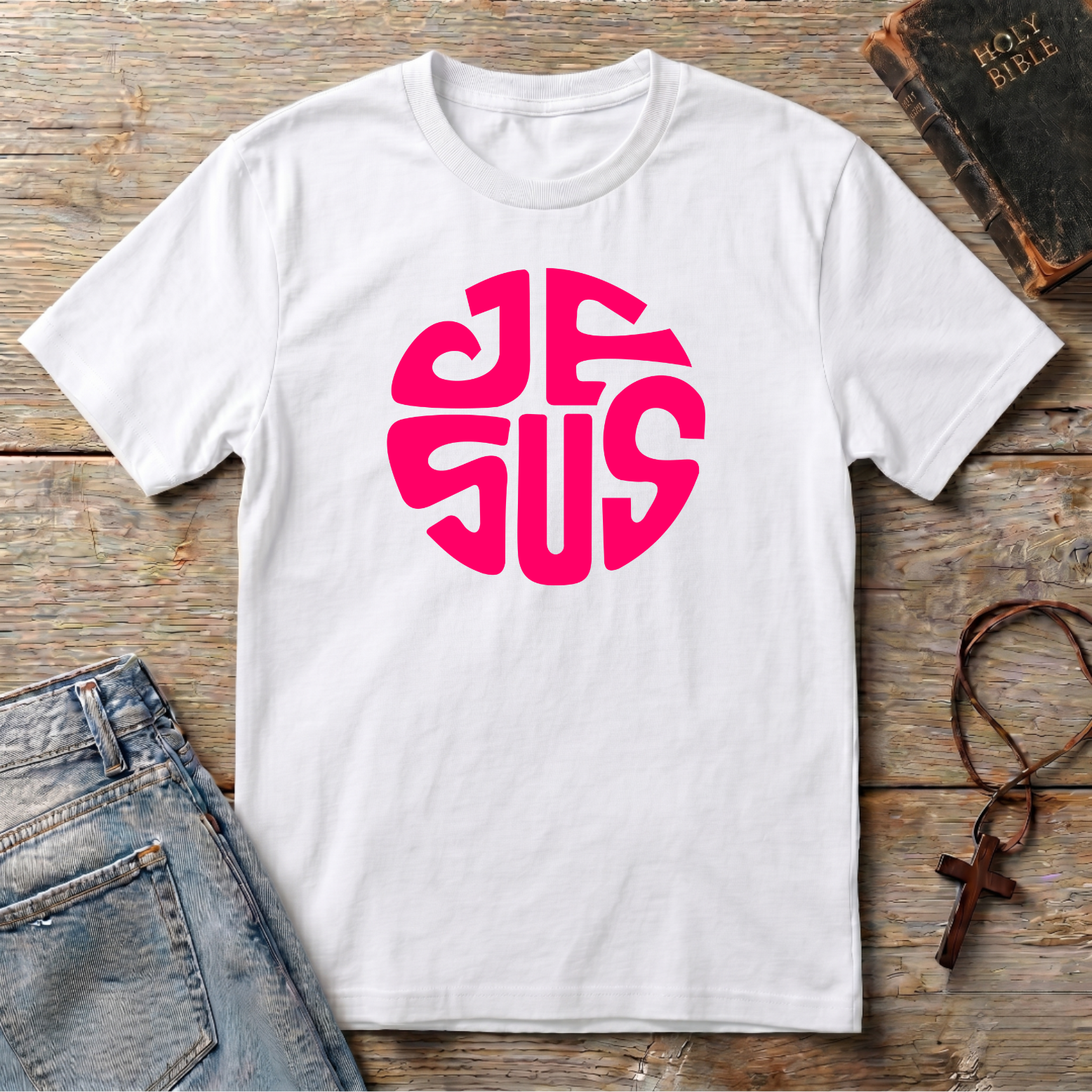 JESUS (round) T-Shirt
