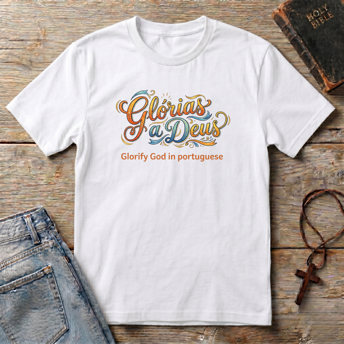 Glorify God in portuguese T-Shirt